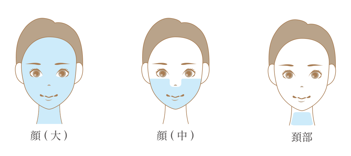 脱毛範囲のイラスト